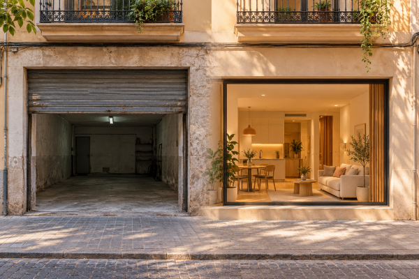 Obra de garaje a vivienda